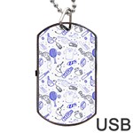 Fathers Day doodle Dog Tag USB Flash (One Side)