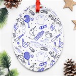 Fathers Day doodle Ornament (Oval Filigree)