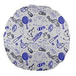 Fathers Day doodle Large 18  Premium Round Cushion 