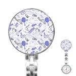 Fathers Day doodle Stainless Steel Nurses Watch