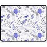 Fathers Day doodle Double Sided Fleece Blanket (Medium)