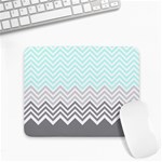 chevron teal grey Small Mousepad