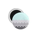 chevron teal grey 1.75  Magnet