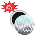 chevron teal grey 1.75  Magnet (100 pack) 