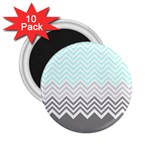 chevron teal grey 2.25  Magnet (10 pack)