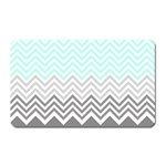 chevron teal grey Magnet (Rectangular)