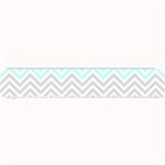 chevron teal grey Small Bar Mat