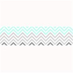 chevron teal grey Large Bar Mat