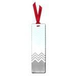 chevron teal grey Small Book Mark