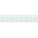 chevron teal grey Large Flano Scarf 