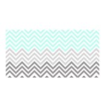 chevron teal grey Satin Wrap