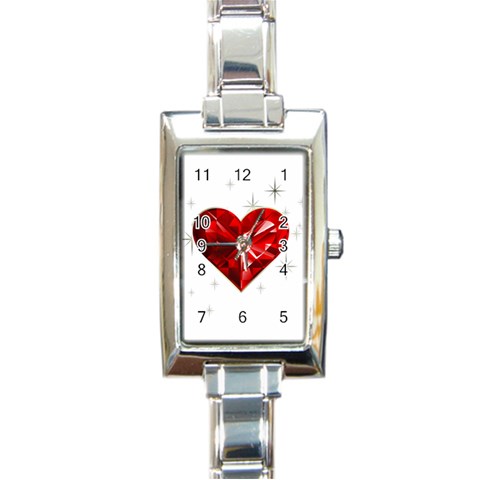 ace02 Rectangular Italian Charm Watch from ArtsNow.com Front