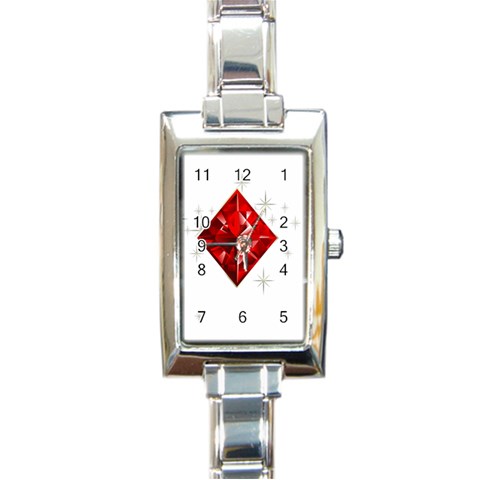 ace03 Rectangular Italian Charm Watch from ArtsNow.com Front