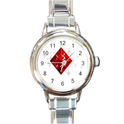 ace03 Round Italian Charm Watch from ArtsNow.com Front