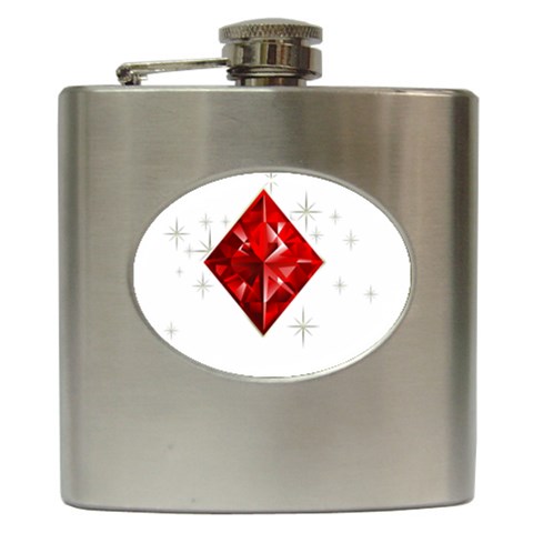 ace03 Hip Flask (6 oz) from ArtsNow.com Front