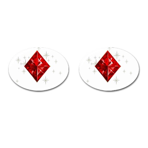 ace03 Cufflinks (Oval) from ArtsNow.com Front(Pair)