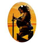 2017 Gal Gadot Wonder Woman Wide Ornament (Oval)