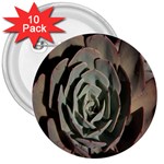 Succulent Green Pink Rosettes 3  Buttons (10 pack) 