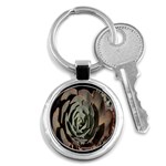Succulent Green Pink Rosettes Key Chains (Round) 