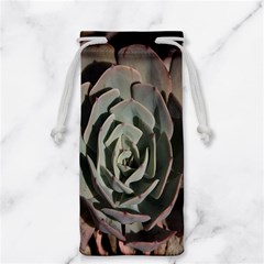 Succulent Green Pink Rosettes Jewelry Bags from ArtsNow.com Front