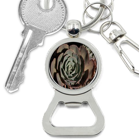 Succulent Green Pink Rosettes Bottle Opener Key Chains from ArtsNow.com Front