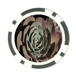 Succulent Green Pink Rosettes Poker Chip Card Guard