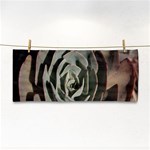 Succulent Green Pink Rosettes Hand Towel