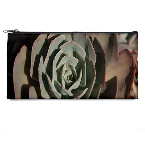 Succulent Green Pink Rosettes Pencil Cases from ArtsNow.com Front