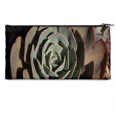 Succulent Green Pink Rosettes Pencil Cases from ArtsNow.com Back