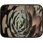 Succulent Green Pink Rosettes Double Sided Fleece Blanket (Mini) 