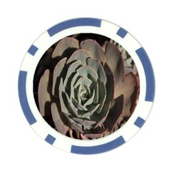 Succulent Green Pink Rosettes Poker Chip Card Guard (10 pack) from ArtsNow.com Front
