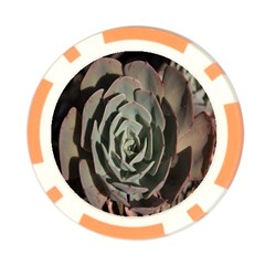 Succulent Green Pink Rosettes Poker Chip Card Guard (10 pack) from ArtsNow.com Front