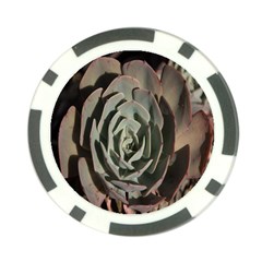 Succulent Green Pink Rosettes Poker Chip Card Guard (10 pack) from ArtsNow.com Back