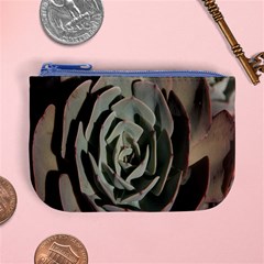 Succulent Green Pink Rosettes Mini Coin Purses from ArtsNow.com Front