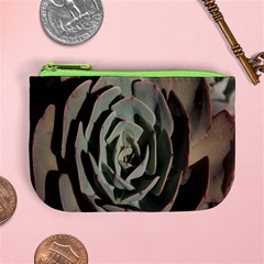 Succulent Green Pink Rosettes Mini Coin Purses from ArtsNow.com Front