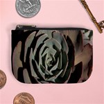 Succulent Green Pink Rosettes Mini Coin Purses