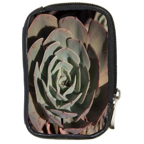 Succulent Green Pink Rosettes Compact Camera Cases from ArtsNow.com Front