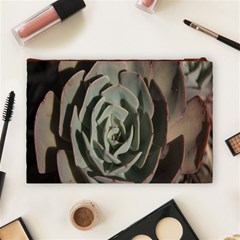 Succulent Green Pink Rosettes Cosmetic Bag (Large)  from ArtsNow.com Back