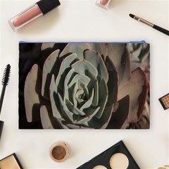 Succulent Green Pink Rosettes Cosmetic Bag (Large)  from ArtsNow.com Back