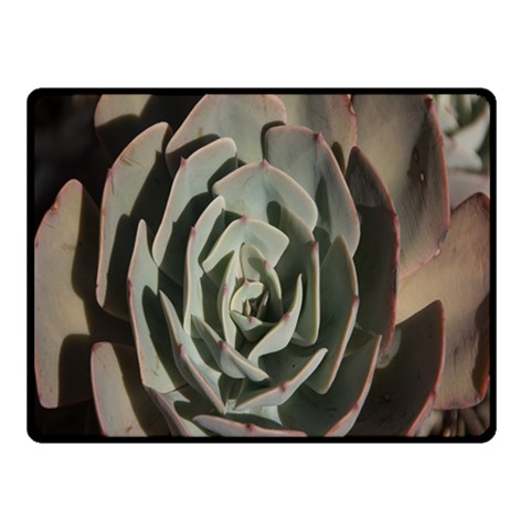 Succulent Green Pink Rosettes Fleece Blanket (Small) from ArtsNow.com 50 x40  Blanket Front