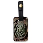 Succulent Green Pink Rosettes Luggage Tags (One Side) 