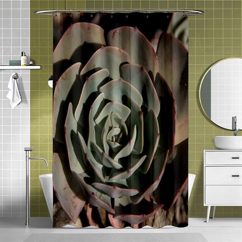 Succulent Green Pink Rosettes Shower Curtain 48  x 72  (Small)  from ArtsNow.com Curtain(48  X 72 ) - 42.18 x64.8  Curtain(48  X 72 )