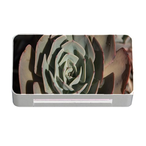 Succulent Green Pink Rosettes Memory Card Reader with CF from ArtsNow.com Front