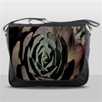 Succulent Green Pink Rosettes Messenger Bags