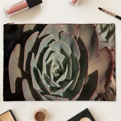 Succulent Green Pink Rosettes Cosmetic Bag (XXL)  from ArtsNow.com Front