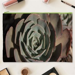 Succulent Green Pink Rosettes Cosmetic Bag (XXXL)  from ArtsNow.com Front