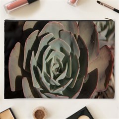 Succulent Green Pink Rosettes Cosmetic Bag (XXXL)  from ArtsNow.com Back