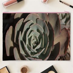 Succulent Green Pink Rosettes Cosmetic Bag (XXXL)  from ArtsNow.com Back
