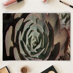 Succulent Green Pink Rosettes Cosmetic Bag (XXXL)  from ArtsNow.com Back
