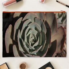 Succulent Green Pink Rosettes Cosmetic Bag (XXXL)  from ArtsNow.com Back